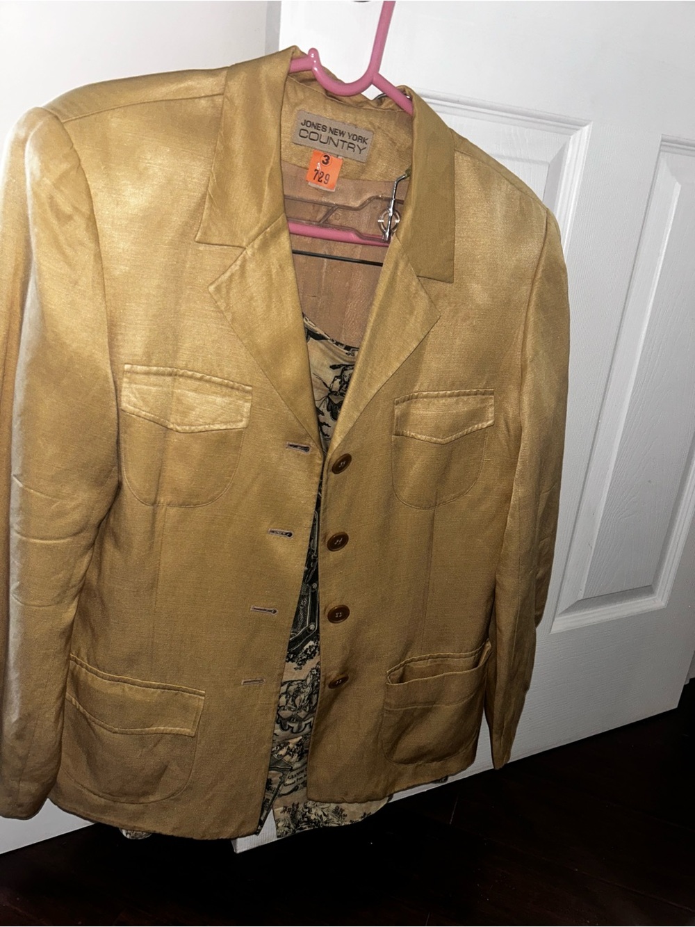 Jones New York golden tan blazer jacket